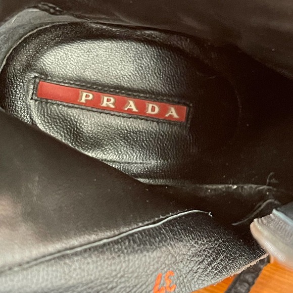 Authentic Prada Linea Rossa Brown Suede Wedge Boots with Box - Picture 8 of 8